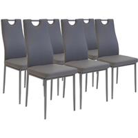 ALBATROS Esszimmerstühle SALERNO ,6-er SET, Grau - 