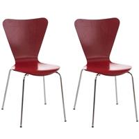 CLP 2er Set Besucherstuhl Calisto-rot - 
