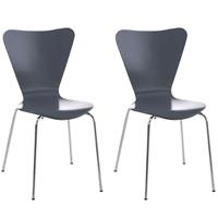 CLP 2er Set Besucherstuhl Calisto-grau - 