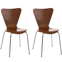 CLP 2er Set Besucherstuhl Calisto-braun - 