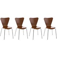 CLP 4er Set Besucherstuhl Calisto-braun - 