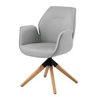 ACTONA GROUP Esszimmerstuhl "Alma", 1 St., Polyester, mit eleganten Kedern, Drehstuhl mit Rückholfunktion