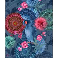 Hip plaid Ofelia 160 x 130 cm polyester blauw/roze