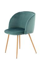 Hearthome & Living | Set van 2 eetkamerstoelen Celine lengte 56 cm x breedte 54 cm x hoogte 84 cm groen eetkamerstoelen | NADUVI outlet