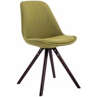 CLP Eetkamerstoel Toulouse Cappuccino (Eik) Rond Frame Stof