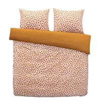 Comfort dekbedovertrek Puck - roze/bronsbruin - 240x200/220 cm