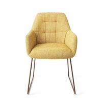 Jesper Home Eetkamerstoel 'Noto' Slide Rose Gold, kleur Bumble Bee