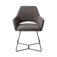 Jesper Home Eetkamerstoel 'Yanai' Beehive Black, kleur Amazing Grey