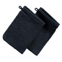 Erwin Müller Waschhandschuh  2er-Pack Heidelberg schwarz