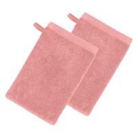 Erwin Müller Waschhandschuh  2er-Pack Frottier Heidenheim altrosa