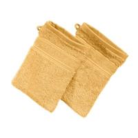 Erwin Müller Waschhandschuh  2er-Pack Frottier Karlsruhe gelb