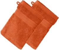 Erwin Müller Waschhandschuh  2er-Pack Frottier Friedrichshafen orange
