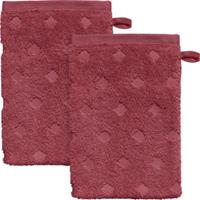 Erwin Müller Waschhandschuh  2er-Pack Frottier Baden-Baden bordeaux