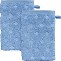 Erwin Müller Waschhandschuh  2er-Pack Frottier Baden-Baden blau