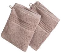Erwin Müller Waschhandschuh  2er-Pack Frottier Konstanz beige