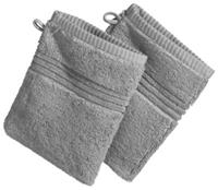 Erwin Müller Waschhandschuh  2er-Pack Frottier Konstanz silber