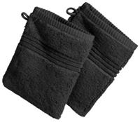 Erwin Müller Waschhandschuh  2er-Pack Frottier Konstanz anthrazit