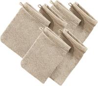 Erwin Müller Waschhandschuh  6er-Pack Frottier Heidelberg beige