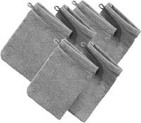 Erwin Müller Waschhandschuh  6er-Pack Frottier Heidelberg hellgrau