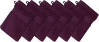 Erwin Müller Waschhandschuh  6er-Pack Frottier Friedrichshafen aubergine