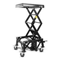 ConStands Set: Motorradheber Enduro Cross-Lift XL Motocross Scherenheber mit Rollen + Auffahrrampe Alu CS1 + Motorradwippe Easy Plus klappbar max. 340kg