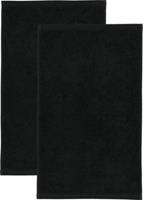 Erwin Müller Gästetuch  2er-Pack Frottier Heidenheim schwarz Gr. 30 x 50