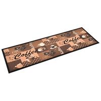 vidaXL Keukenmat wasbaar Coffee 45x150 cm bruin