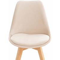 CLP Esszimmerstuhl Linares-beige-Samt