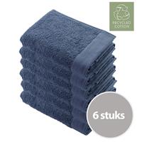 Walra Remade Cotton Handdoek 50 x 100 cm 550 gram Blauw - 6 stuks