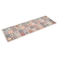 VidaXL Küchenteppich Waschbar Mosaik Farbe 45x150 cm Mehrfarbig