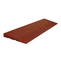 Schuin aflopende rand rubber - 75x25 cm - 45 mm dik - Rood