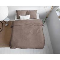 Primaviera Deluxe Dekbedovertrek Uni Satijn Taupe-2-persoons (200 x 200/220 cm)