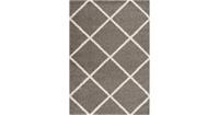 Madrid Impression  Shaggy Design Vloerkleed Grijs Hoogpolig- 80x150 CM
