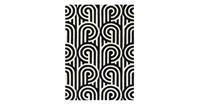 Florence Broadhurst Laagpolig vloerkleed  Turnabouts Black 39205 200x280 cm