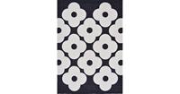 Orla Kiely Vloerkleed  Spot Flower Black Outdoor 460805 140x200 cm