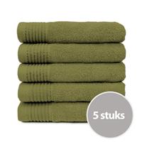 The One Towelling The One Handdoek 50x100 cm 450gram Olive Green (5 stuks)