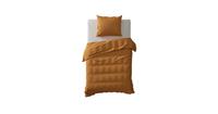 Yellow Dekbedovertrek Percale - cognac brown 140x200/220cm