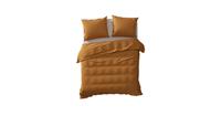 Yellow Dekbedovertrek Percale - cognac brown 200x200/220cm