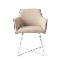 Jesper Home Eetkamerstoel 'Hofu' Cross White, kleur Wild Walnut