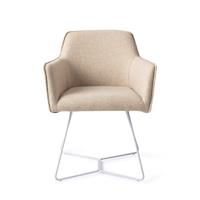 Jesper Home Eetkamerstoel 'Hofu' Beehive White, kleur Wild Walnut