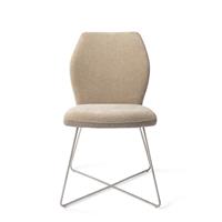 Jesper Home Eetkamerstoel 'Ikata' Cross Steel, kleur Funky Fudge
