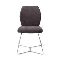 Jesper Home Eetkamerstoel 'Ikata' Beehive Steel, kleur Almost Black