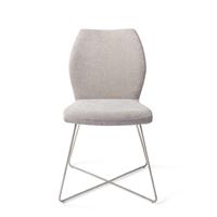 Jesper Home Eetkamerstoel 'Ikata' Cross Steel, kleur Pretty Plaster