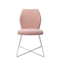 Jesper Home Eetkamerstoel 'Ikata' Cross Steel, kleur Anemone