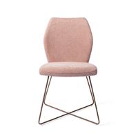 Jesper Home Eetkamerstoel 'Ikata' Cross Rose, kleur Anemone