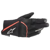 Syncro V2 Drystar Gloves, Tussenseizoen motorhandschoenen, Zwart-Rood Fluo