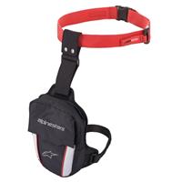 Alpinestars Access Thigh Bag, Heup- en beentassen voor op de moto, Zwart-Rood-Wit