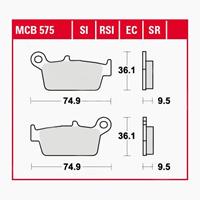 TRW Sinter metaal remblokken, en remschoenen voor de moto, MCB575SR