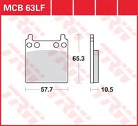 TRW Lucas Bremsbeläge organisch MCB63  57,7x65,3x10,5mm
