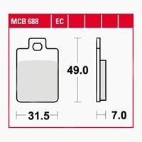 TRW Standaard remblokken, en remschoenen voor de moto, MCB688